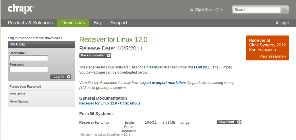 citrix receiver ubuntu